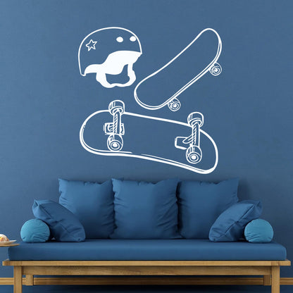 Wall Stickers Paster Paper Skateboard Helmet Extreme Sports Street Teens Waterproof