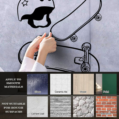 Wall Stickers Paster Paper Skateboard Helmet Extreme Sports Street Teens Waterproof