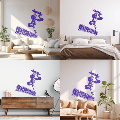 Wall Vinyl Sticker Decor Skateboarding Extreme Sports It Won'T Fall Off