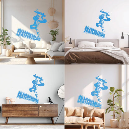 Wall Vinyl Sticker Decor Skateboarding Extreme Sports It Won'T Fall Off
