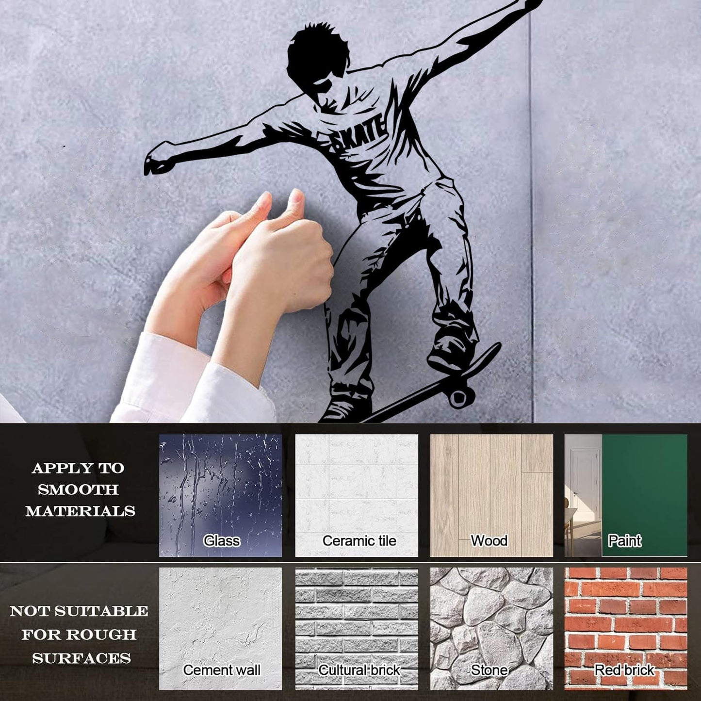 Fine Carving Stickers Skateboard Street Sports Skate Teen Personalized Customization