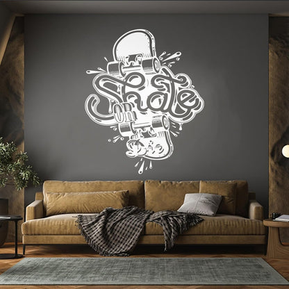 Wall Stickers Skate Skateboard Extreme Teen Street Sport Can Modify And Add Information