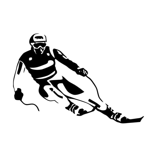 Fine Carving Decals Ski Winter Sport Skier Extreme Living Art Decoration