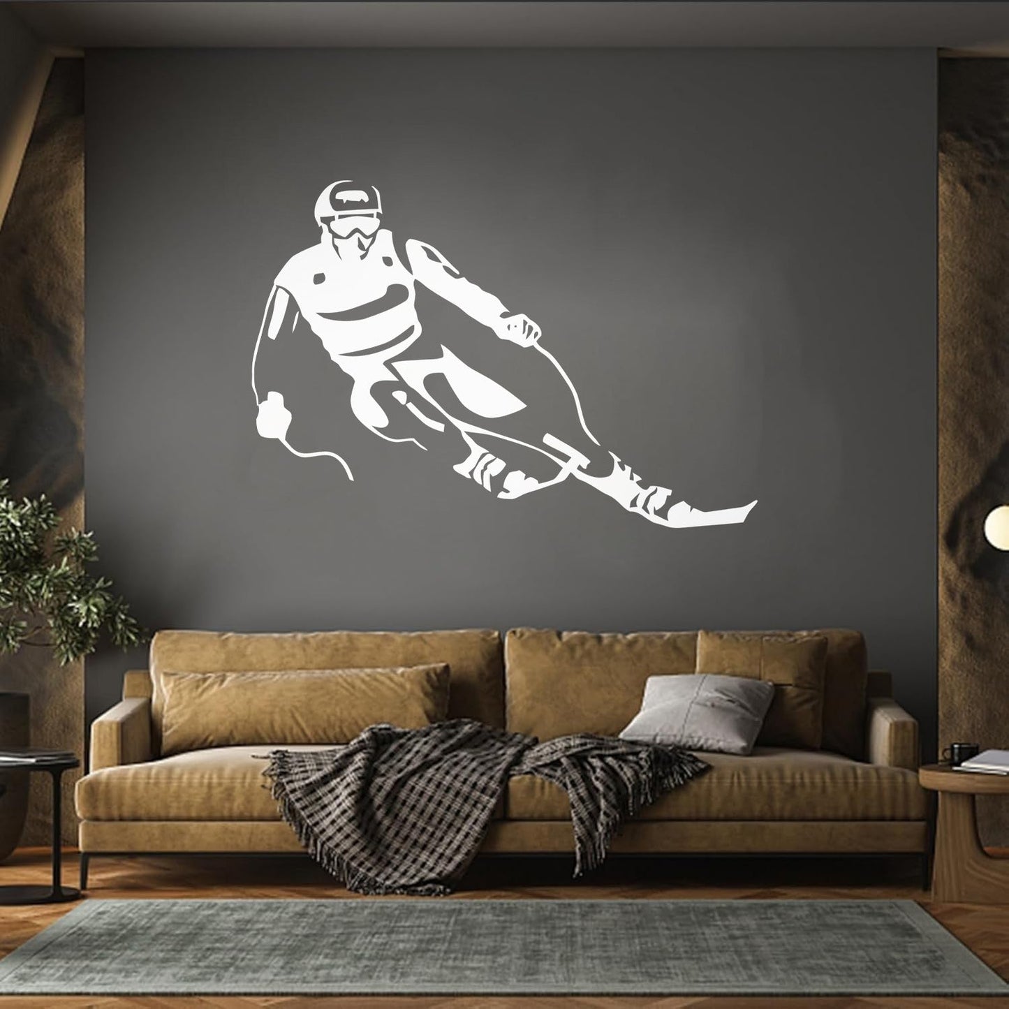 Fine Carving Decals Ski Winter Sport Skier Extreme Living Art Decoration