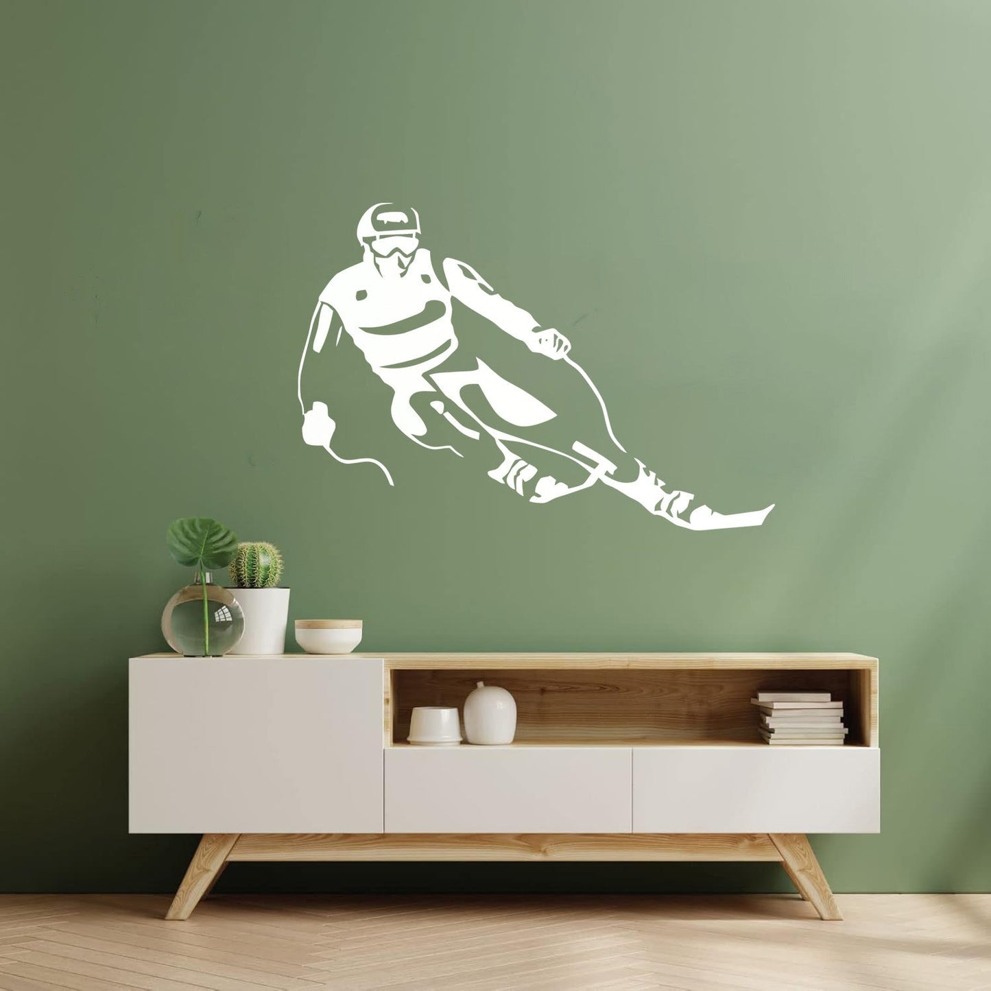 Fine Carving Decals Ski Winter Sport Skier Extreme Living Art Decoration