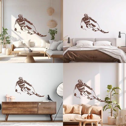 Fine Carving Decals Ski Winter Sport Skier Extreme Living Art Decoration