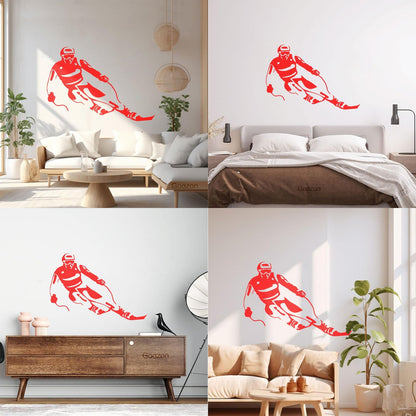 Fine Carving Decals Ski Winter Sport Skier Extreme Living Art Decoration