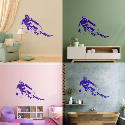 Fine Carving Decals Ski Winter Sport Skier Extreme Living Art Decoration