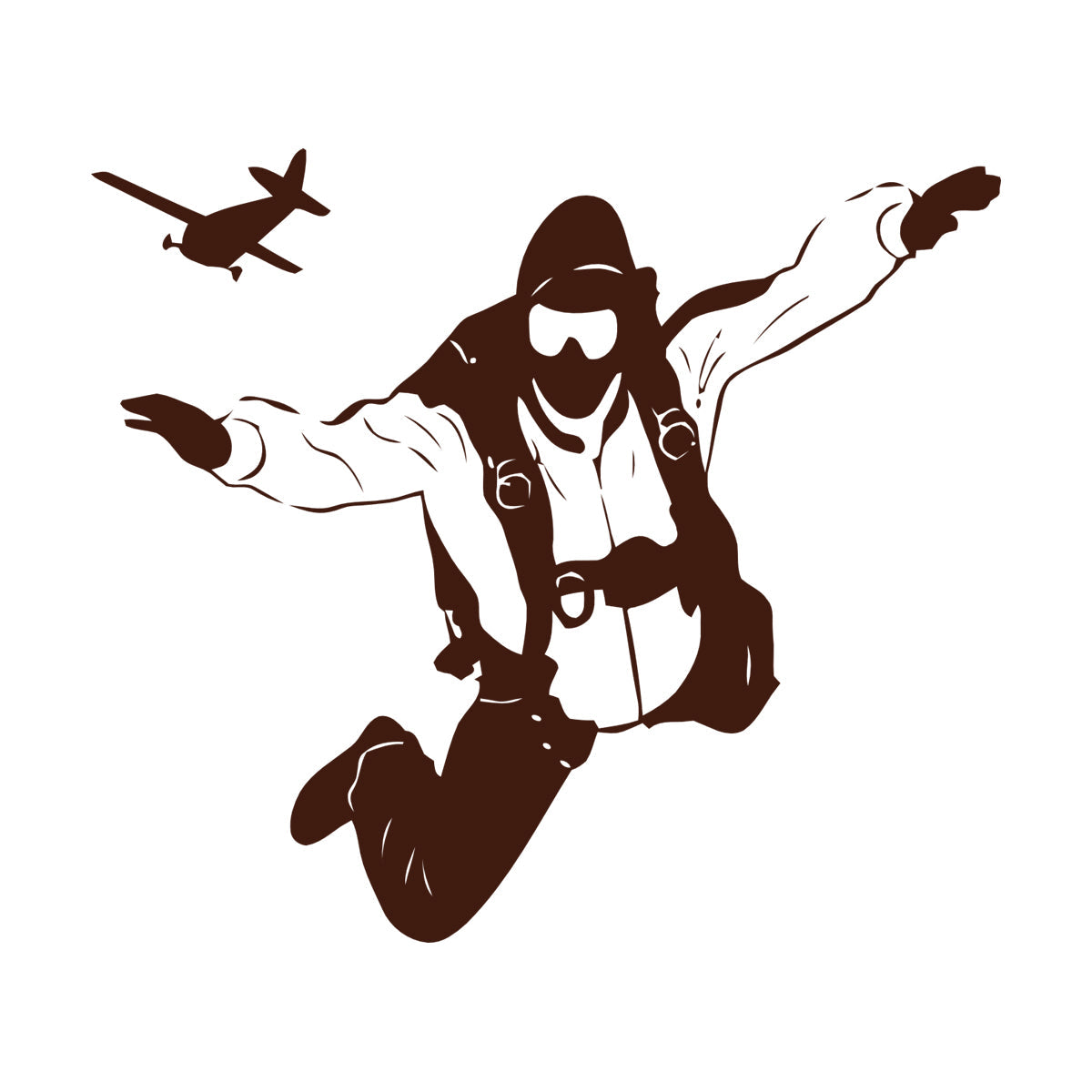 Vinyl Art Sticker Skydiving Extreme Sports Parachute Air Wall Beautification
