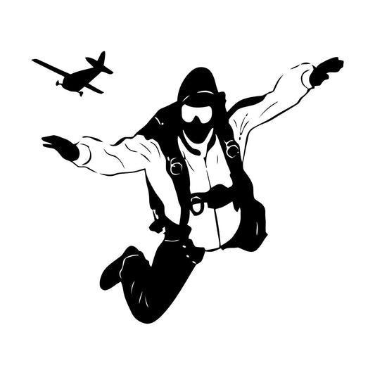 Vinyl Art Sticker Skydiving Extreme Sports Parachute Air Wall Beautification