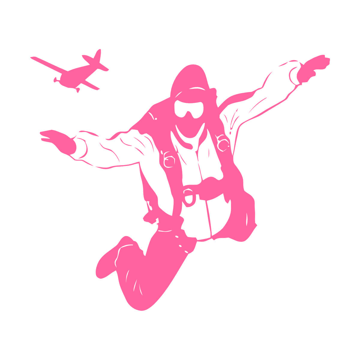 Vinyl Art Sticker Skydiving Extreme Sports Parachute Air Wall Beautification