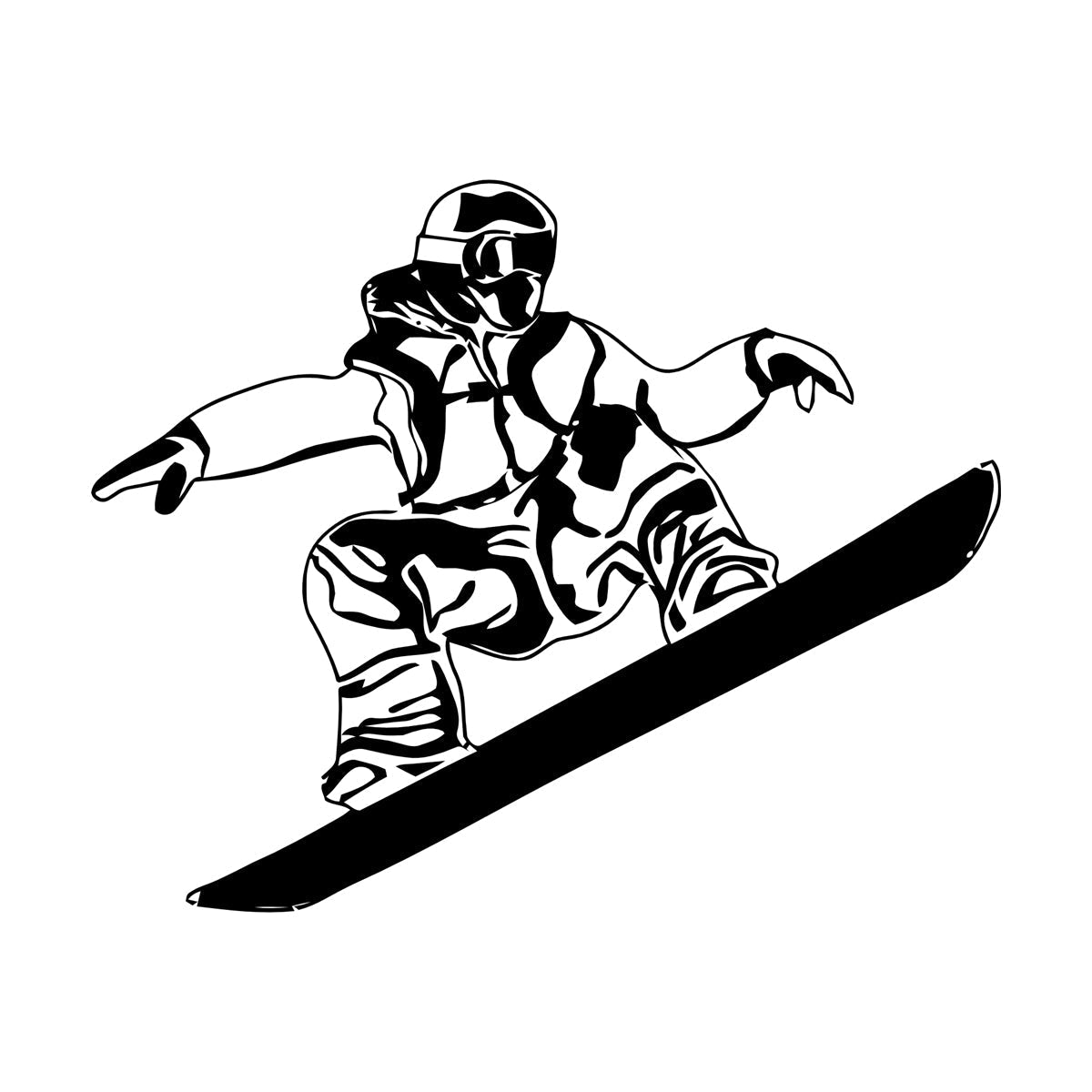 Lettering Decals Snowboard Winter Sports Extreme Mountain Window Decals