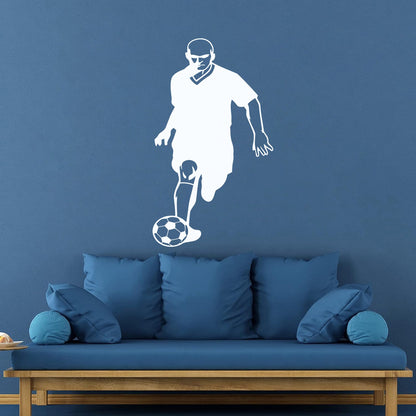 Wall Decals Pvc Soccer Football Ball Player Sport Glass Stickers