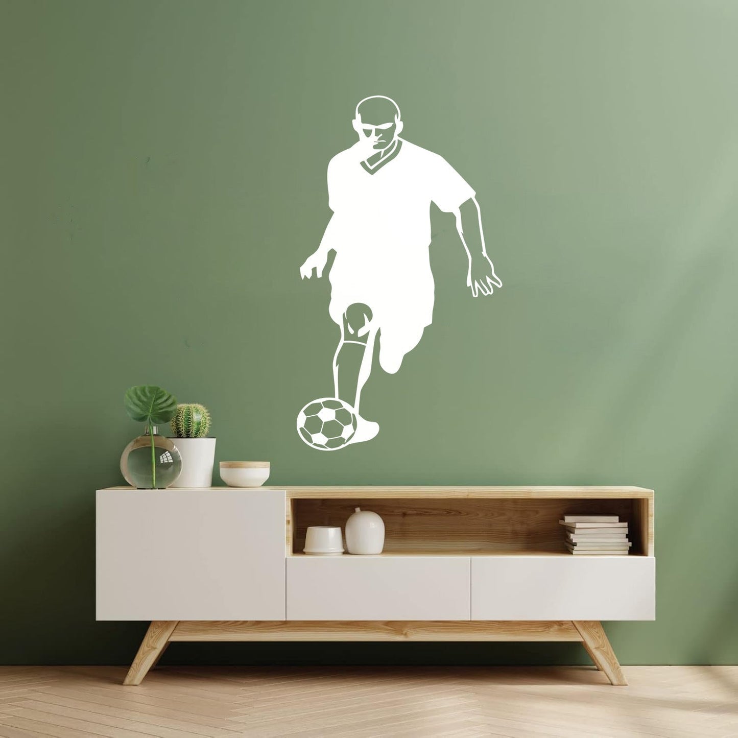 Wall Decals Pvc Soccer Football Ball Player Sport Glass Stickers