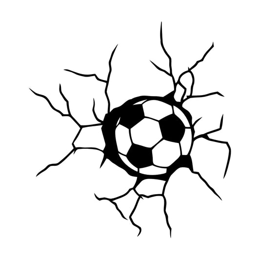 Lettering Stickers Spoof Ball Crack Sports Store Decoration