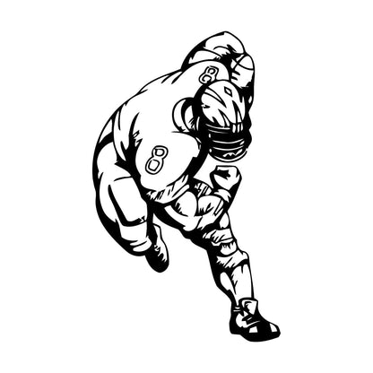 Sport American Football Sportsman Nice Wall Decals Self Adhesive