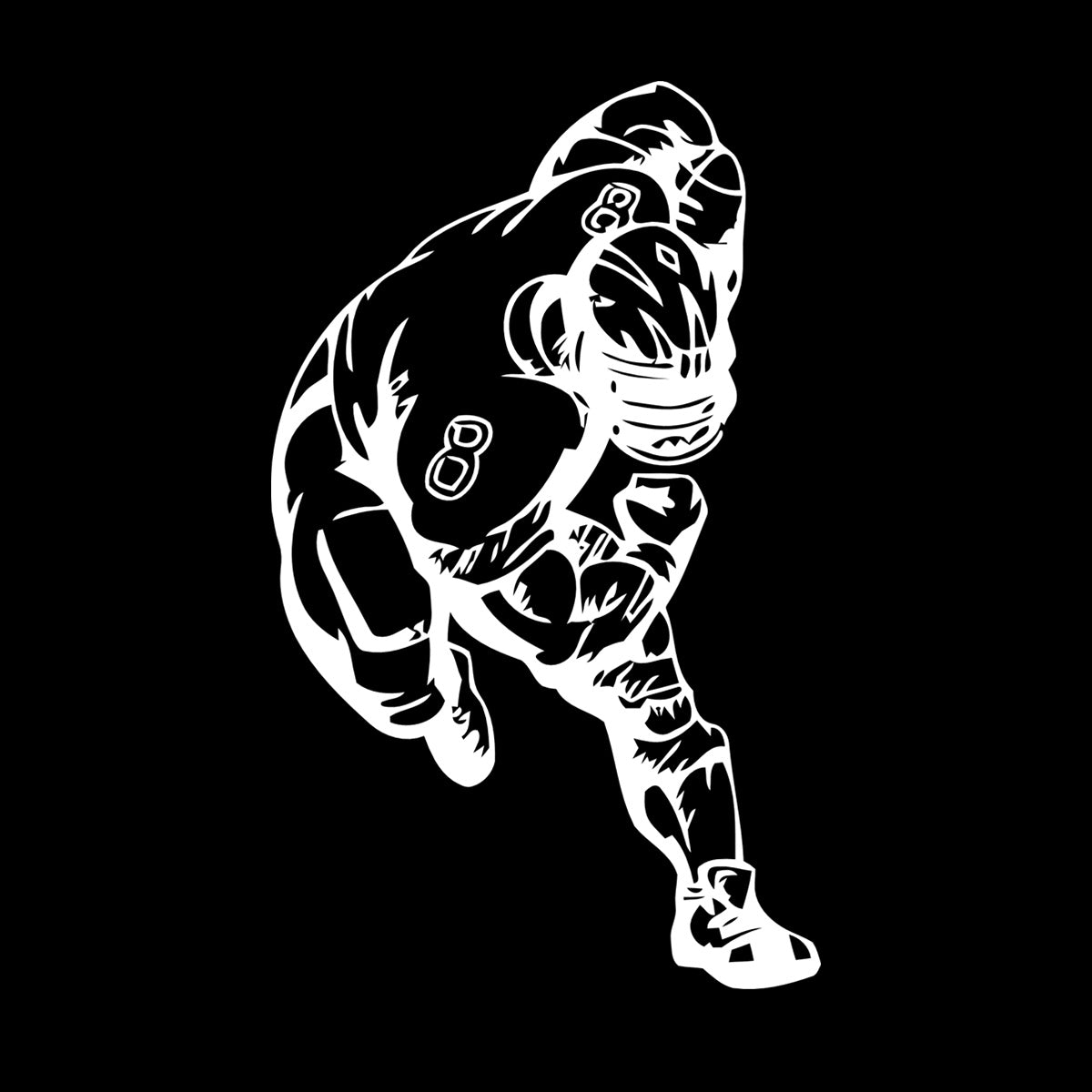 Sport American Football Sportsman Nice Wall Decals Self Adhesive