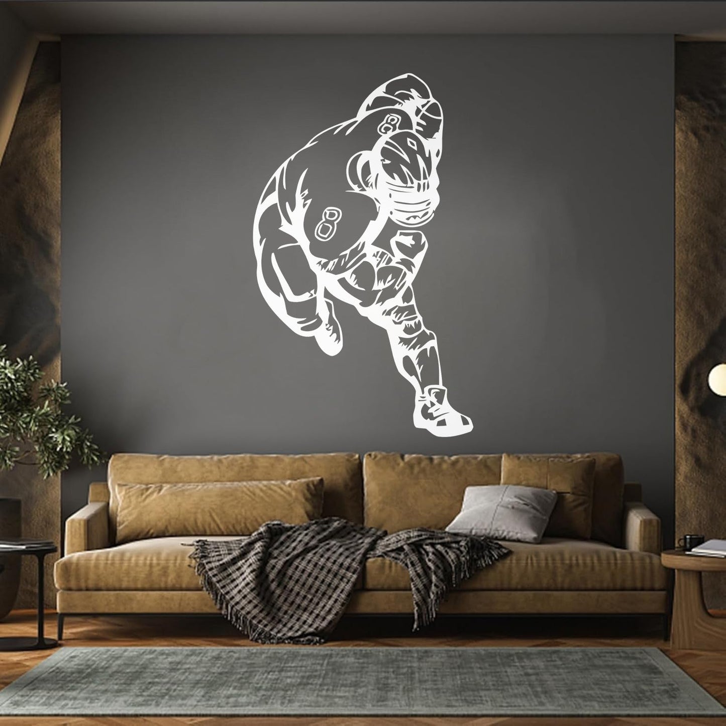 Sport American Football Sportsman Nice Wall Decals Self Adhesive