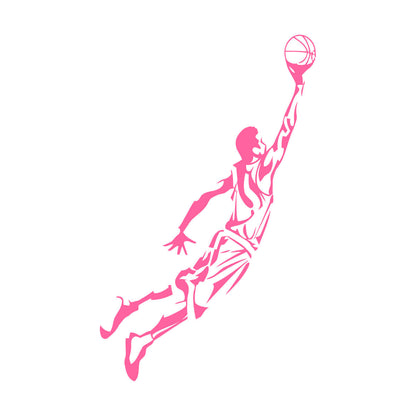 Engraving Decals Sport Basketball Jumping Multi Color Selection