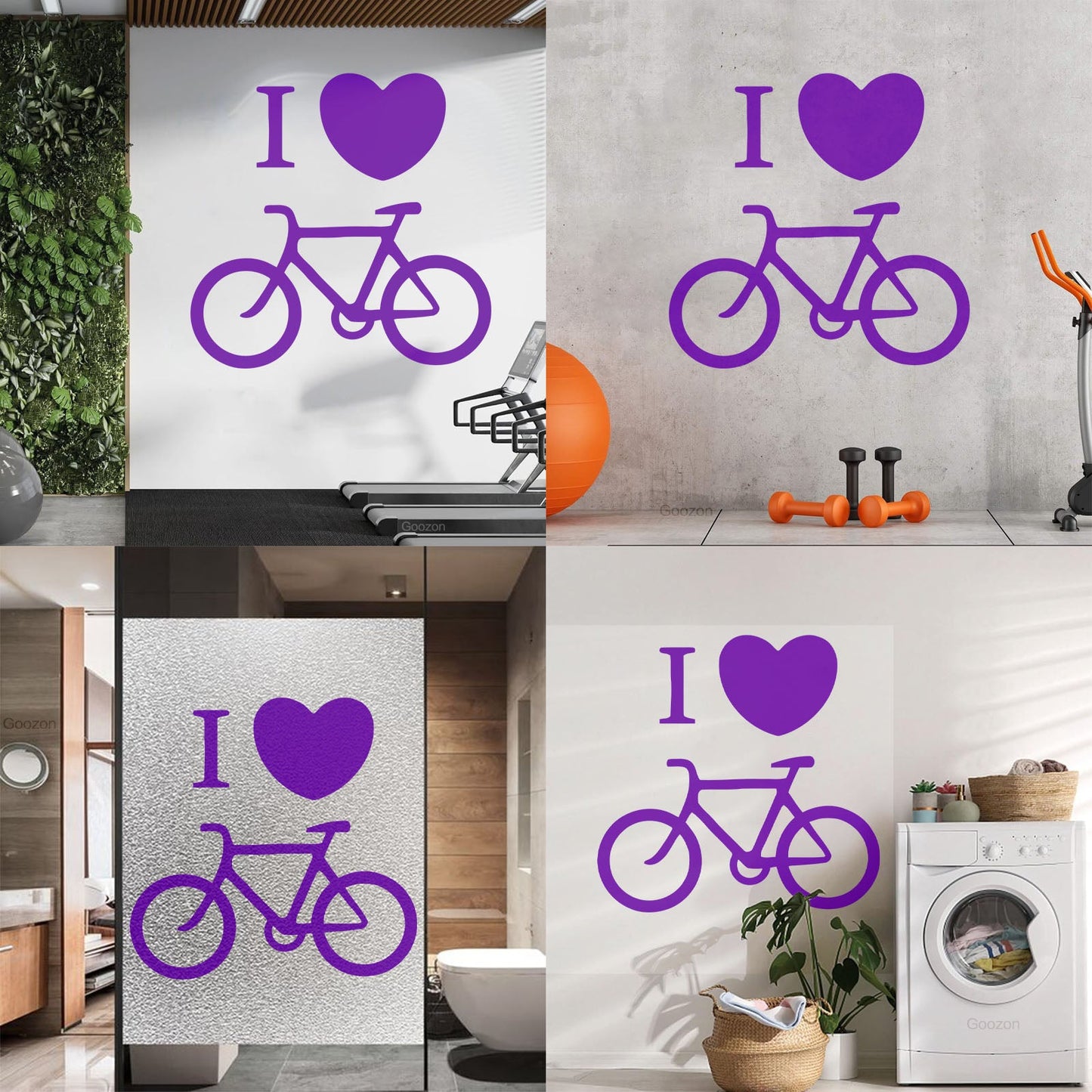 Sport Bike Love Cycling Bicycle Wall Stickers Paster Paper Easy Installation