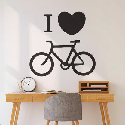 Sport Bike Love Cycling Bicycle Wall Stickers Paster Paper Easy Installation