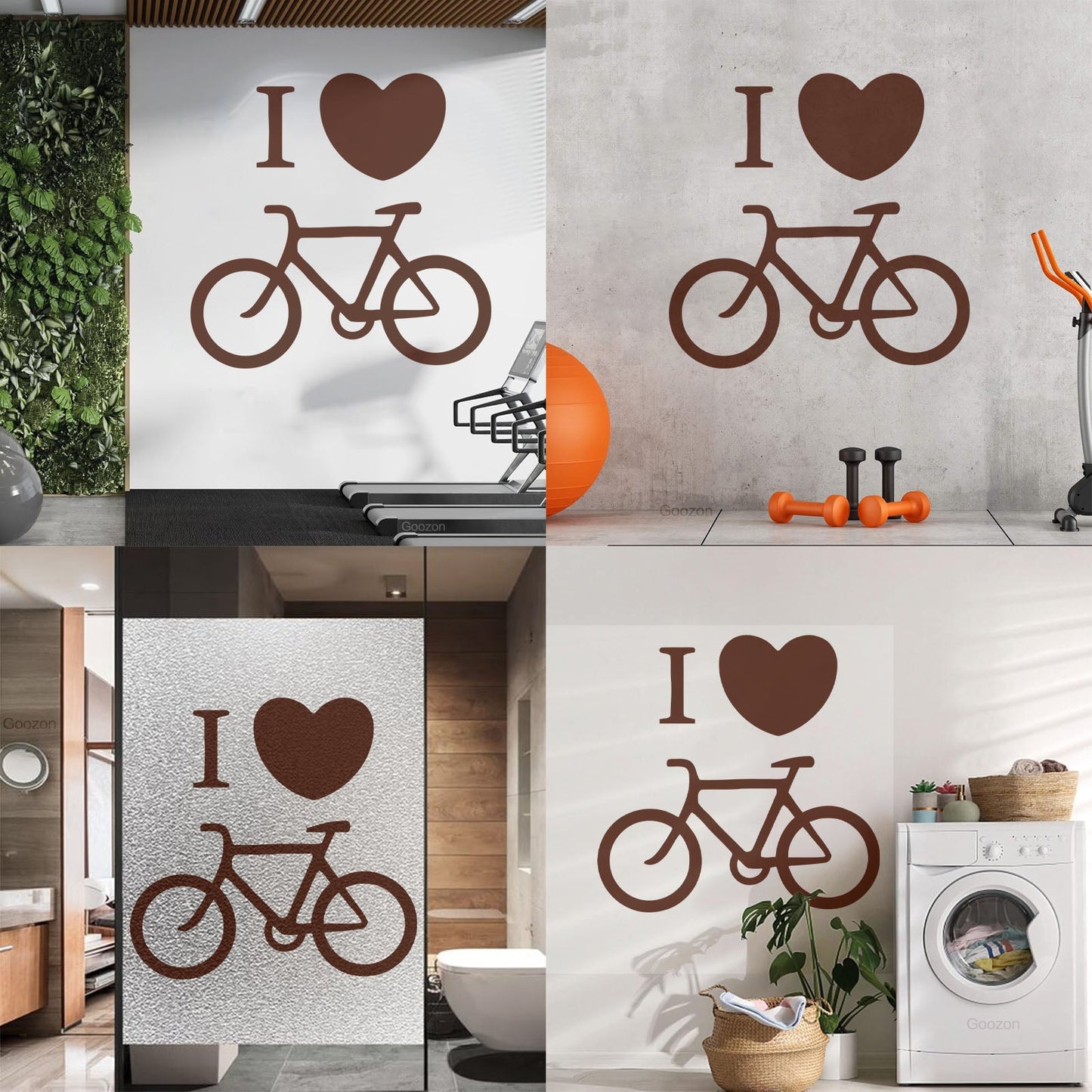 Sport Bike Love Cycling Bicycle Wall Stickers Paster Paper Easy Installation
