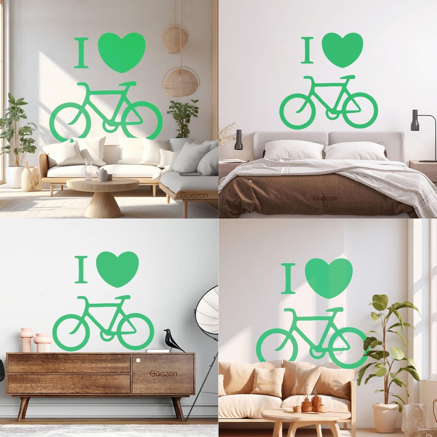 Sport Bike Love Cycling Bicycle Wall Stickers Paster Paper Easy Installation