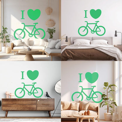 Sport Bike Love Cycling Bicycle Wall Stickers Paster Paper Easy Installation