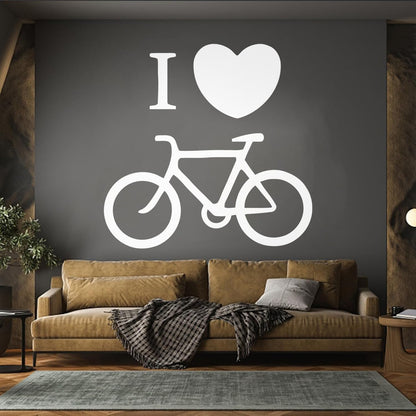 Sport Bike Love Cycling Bicycle Wall Stickers Paster Paper Easy Installation