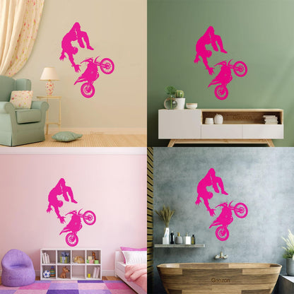 Wall Vinyl Sticker Decor Sport Bike Motocross Extreme Speed Art Mural Painting