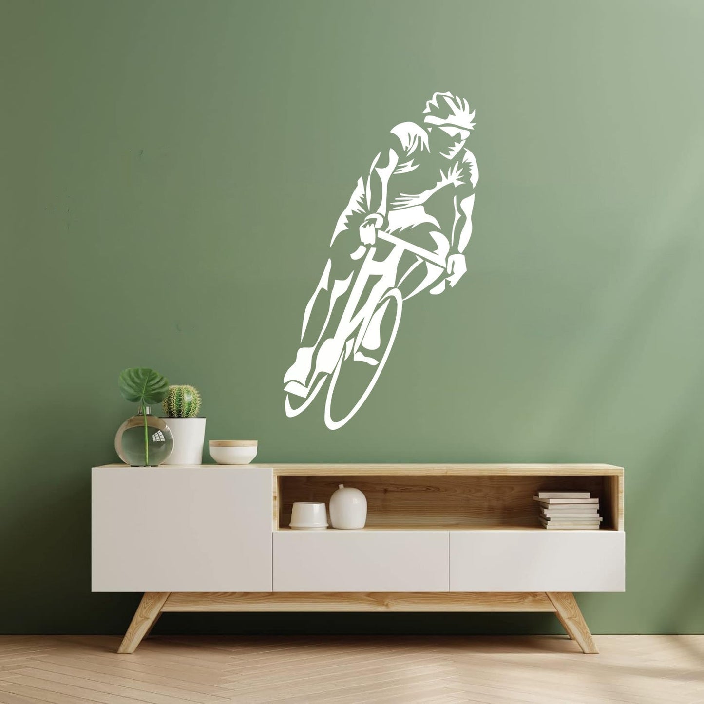 Fine Carving Stickers Sport Bike Race Cycling Cyclist Multiple Size Options