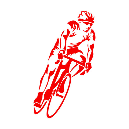 Fine Carving Stickers Sport Bike Race Cycling Cyclist Multiple Size Options