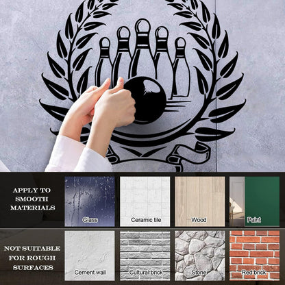 Wall Stickers Sport Bowling Skittles Entertainment Center Waterproof