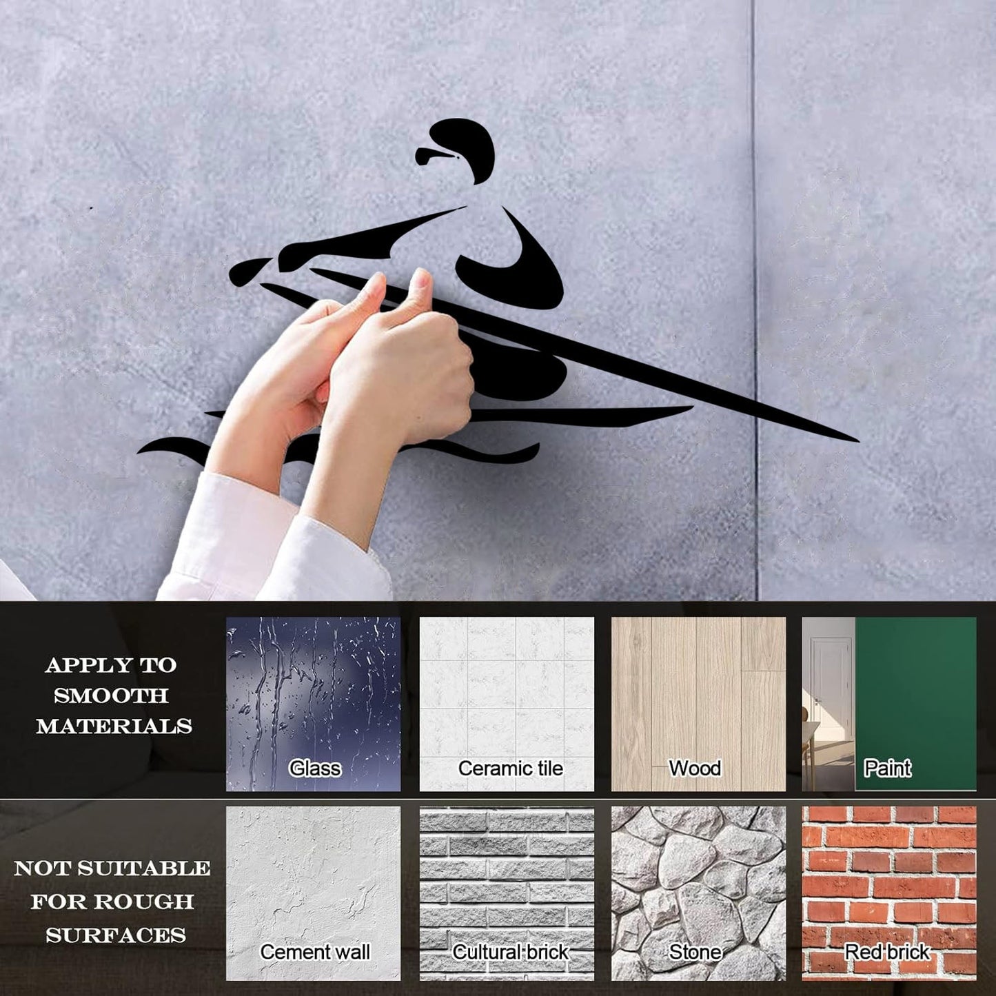 Engraving Stickers Sport Rowing Boating Can Modify And Add Information