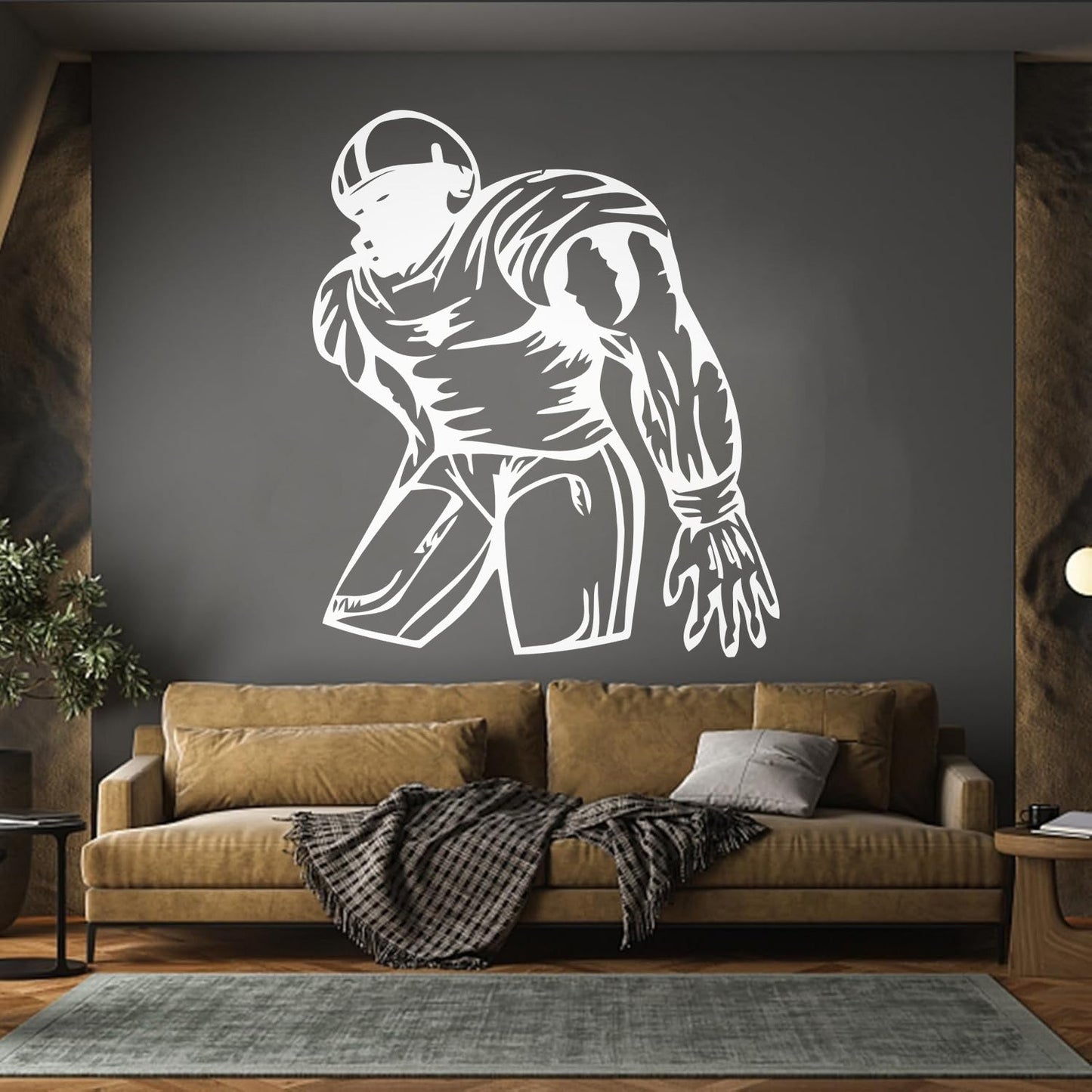 Wall Decals Pvc Sports American Football Player Fans Wall Beautification