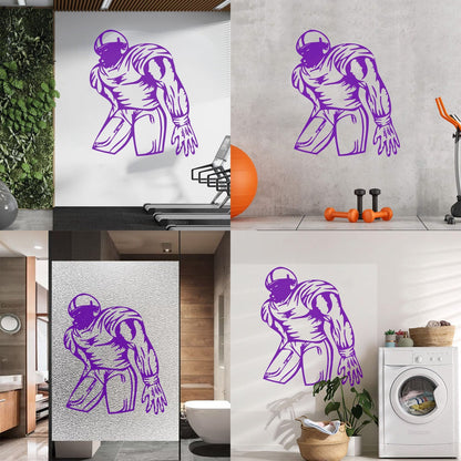 Wall Decals Pvc Sports American Football Player Fans Wall Beautification