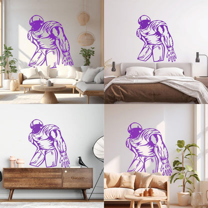 Wall Decals Pvc Sports American Football Player Fans Wall Beautification