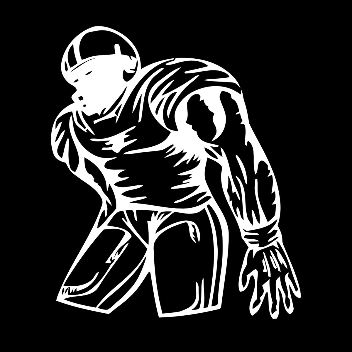 Wall Decals Pvc Sports American Football Player Fans Wall Beautification