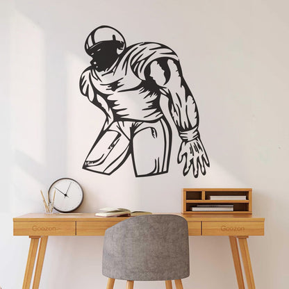 Wall Decals Pvc Sports American Football Player Fans Wall Beautification