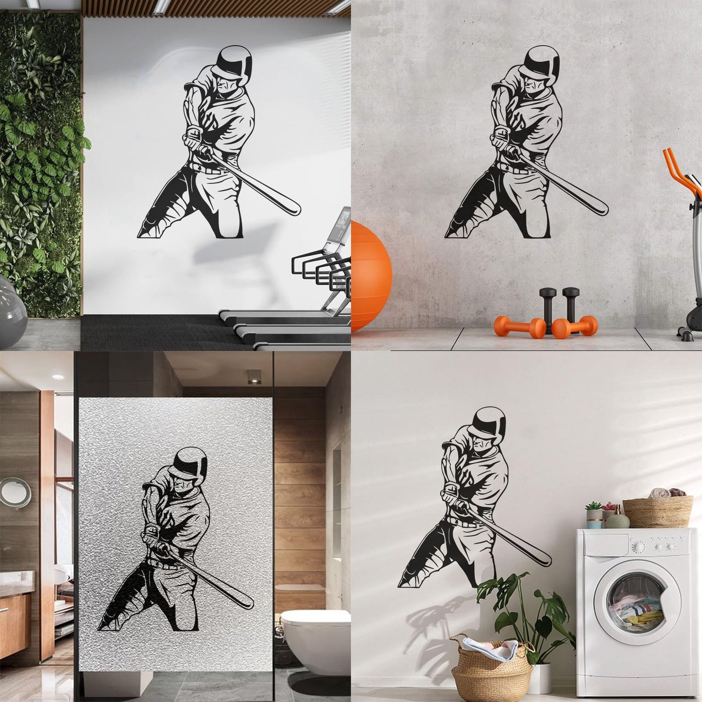 Lettering Stickers Sports Baseball Bat Player Car Body Decoration