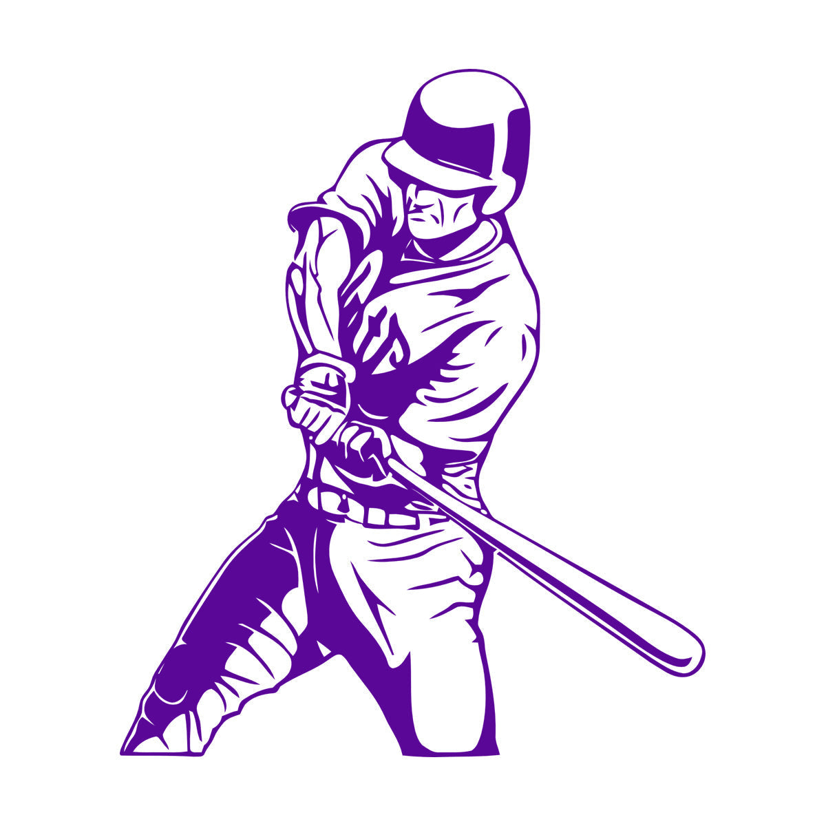 Lettering Stickers Sports Baseball Bat Player Car Body Decoration