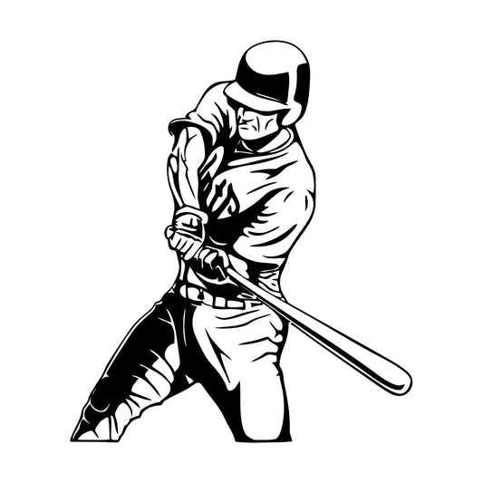 Lettering Stickers Sports Baseball Bat Player Car Body Decoration