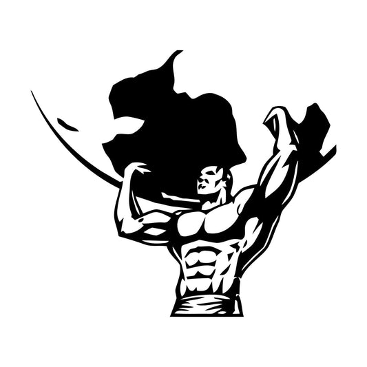 Engraving Decals Sports Fitnesscenter Bodybuilding Atlanta Muscled Removable Without Leaving Glue