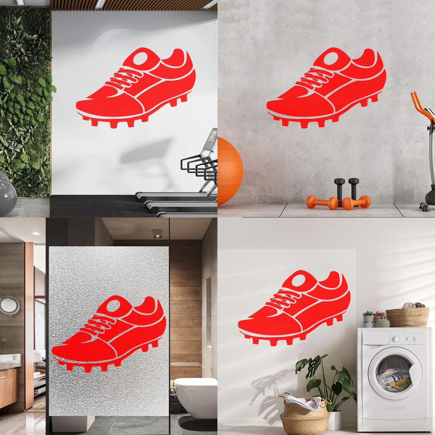 Sports Shoes Cleats Soccer Equipment Wall Vinyl Sticker Decor Multi Color Selection