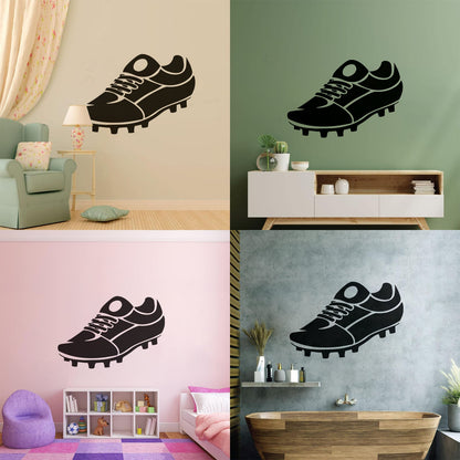 Sports Shoes Cleats Soccer Equipment Wall Vinyl Sticker Decor Multi Color Selection