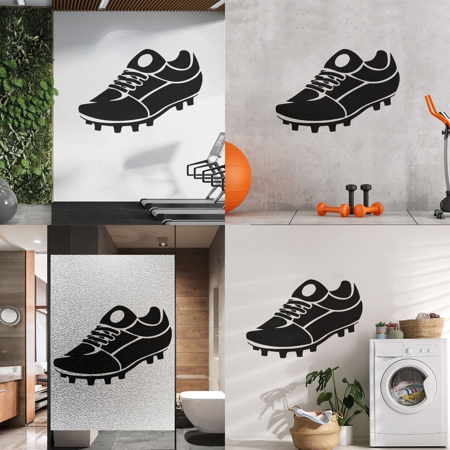 Sports Shoes Cleats Soccer Equipment Wall Vinyl Sticker Decor Multi Color Selection