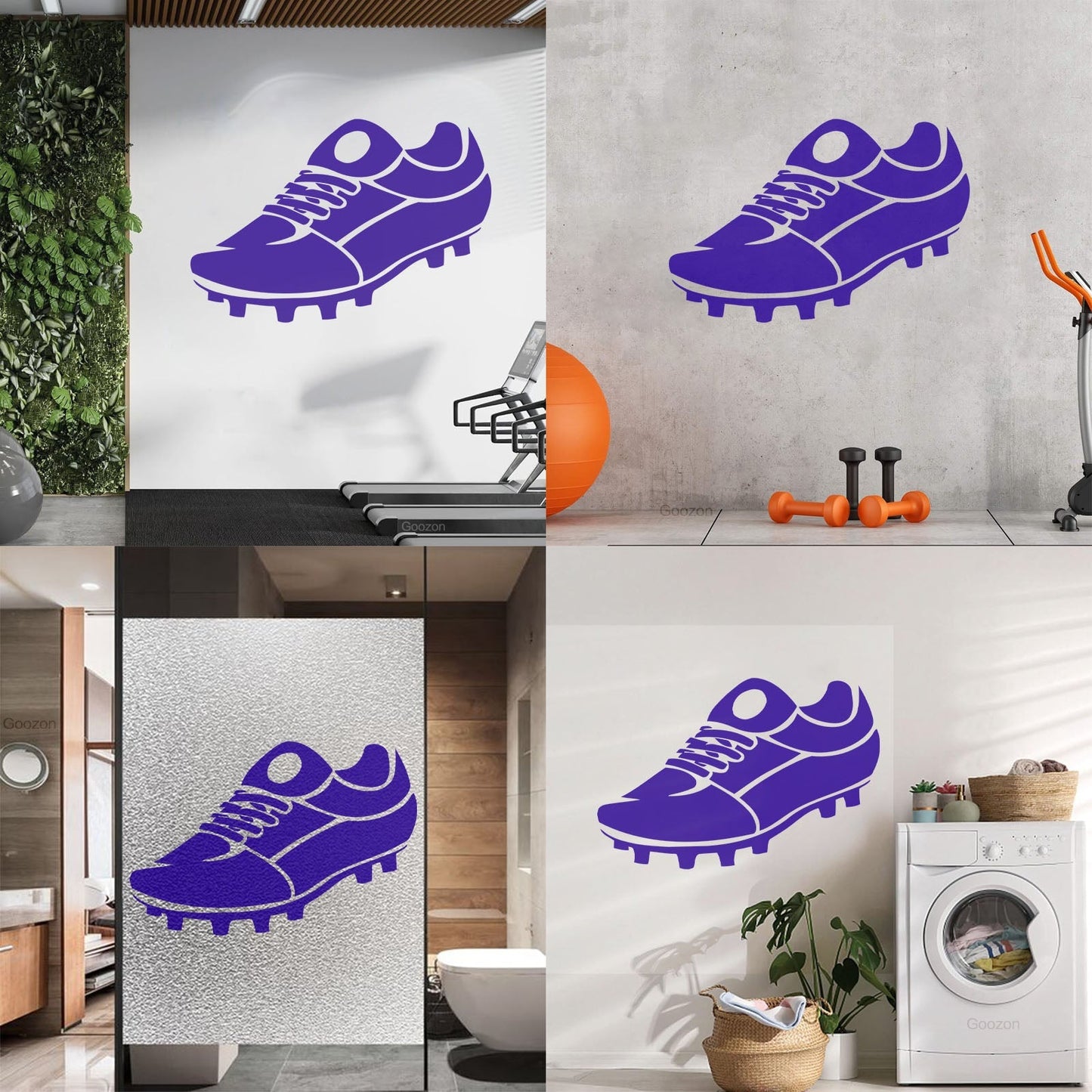 Sports Shoes Cleats Soccer Equipment Wall Vinyl Sticker Decor Multi Color Selection
