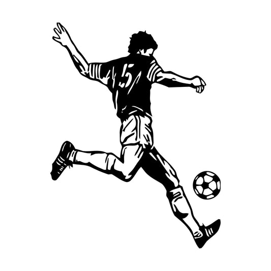 Fine Carving Stickers Sports Soccer Ball Player Equipped With Transfer Film Kit