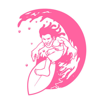 Lettering Stickers Surfing Surfer Waves Ocean Water Sport Can Modify And Add Information