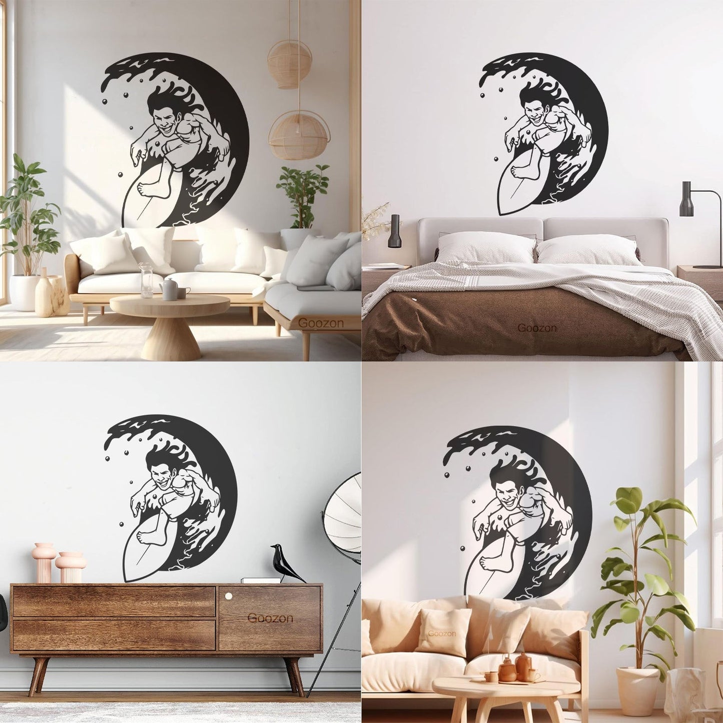 Lettering Stickers Surfing Surfer Waves Ocean Water Sport Can Modify And Add Information